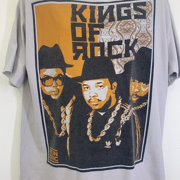 Run DMC - Vintage Run DMC Kings Of Rock Gray T - Shirt Size XL - Picture 6 of 8